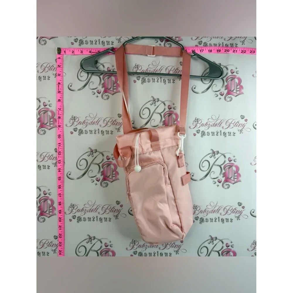 Bag water bottle cross body coral Compact Pink Crossbody Organizer Bag for Women
